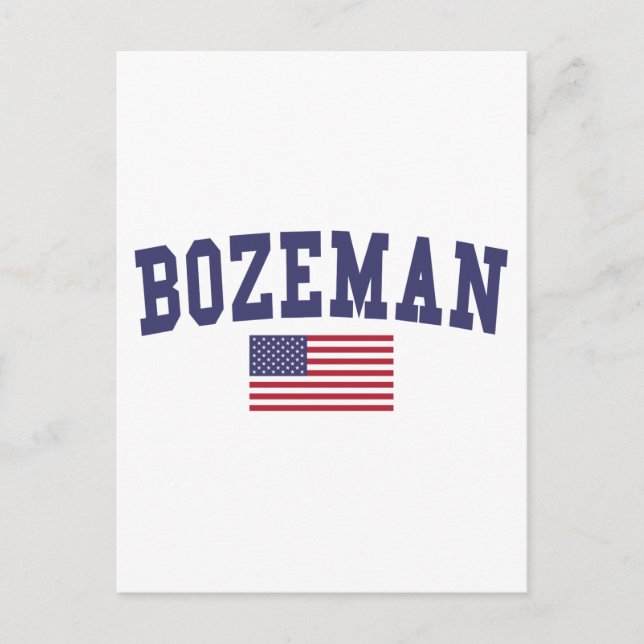 Bozeman-US-Flagge Postkarte (Vorderseite)