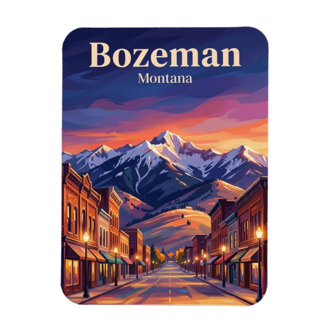 Bozeman USA Magnet (Vertikal)