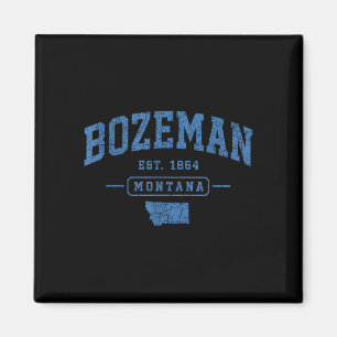 Bozeman Vintage Sport Montana Retro Athletik Magnet