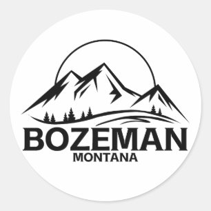 Bozen, Montana Runder Aufkleber
