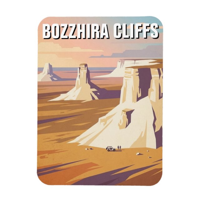 Bozzhira-Klippen Kasachstan Reise Magnet (Vertikal)