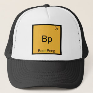 Bp - Beer Pong Funny Chemistry Element Symbol T-Sh Truckerkappe