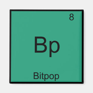 Bp - Bitpop Lustiges Chemie-Element-Symbol T-Shirt Magnet