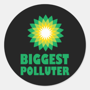 BP größter Verschmutzer Runder Aufkleber