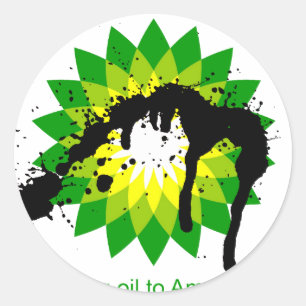 BP holen wir Öl zu den amerikanischen Ufern Runder Aufkleber
