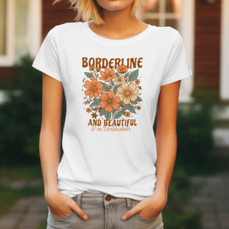 BPD Borderline Persönlichkeitsstörung Orange Flora T-Shirt