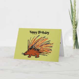 BQ - Funny Porcupine Geburtstagskarte Karte