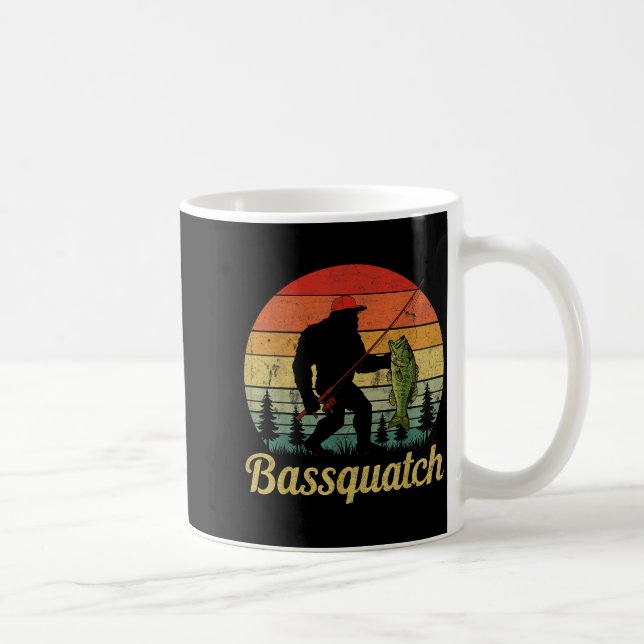 Bquatch B Fishing Humor Bigfoot Ufo Sasquatch  Kaffeetasse (Rechts)