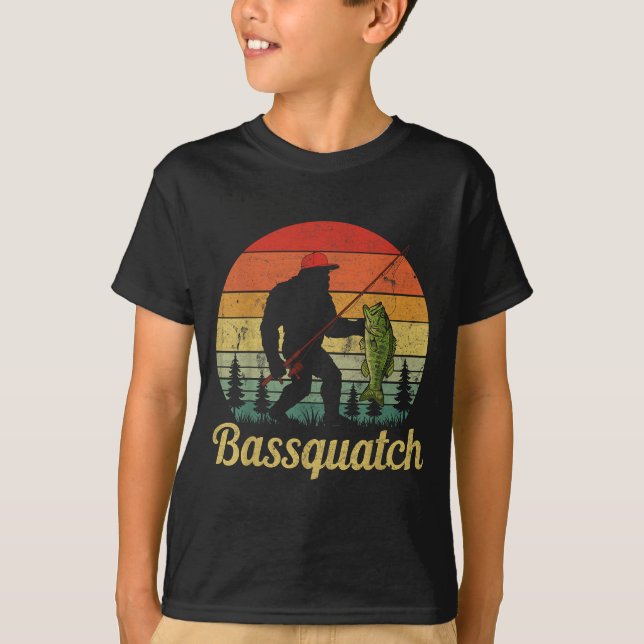 Bquatch B Fishing Humor Bigfoot Ufo Sasquatch  T-Shirt (Vorderseite)
