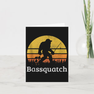 Bquatch Funny B Angeln Sasquatch Bigfoot Vintag Karte