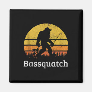 Bquatch Lustig B Angeln Sasquatch Bigfoot Vintage  Magnet