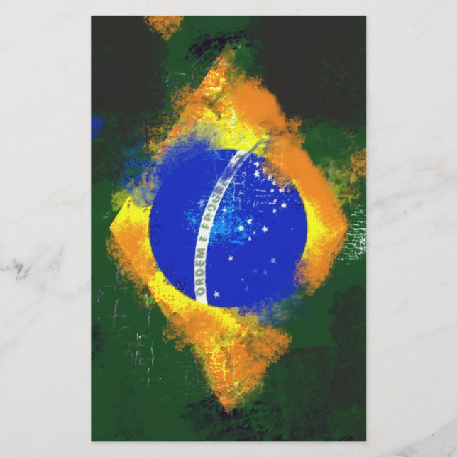 BR Brasilianische Flagge Briefpapier (Vorderseite)