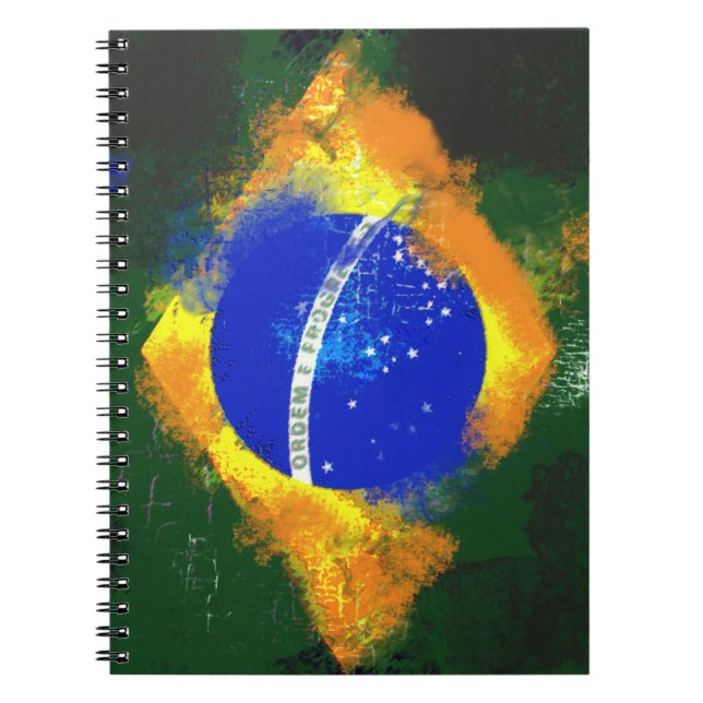 BR Brasilianische Flagge Notizblock (Vorderseite)