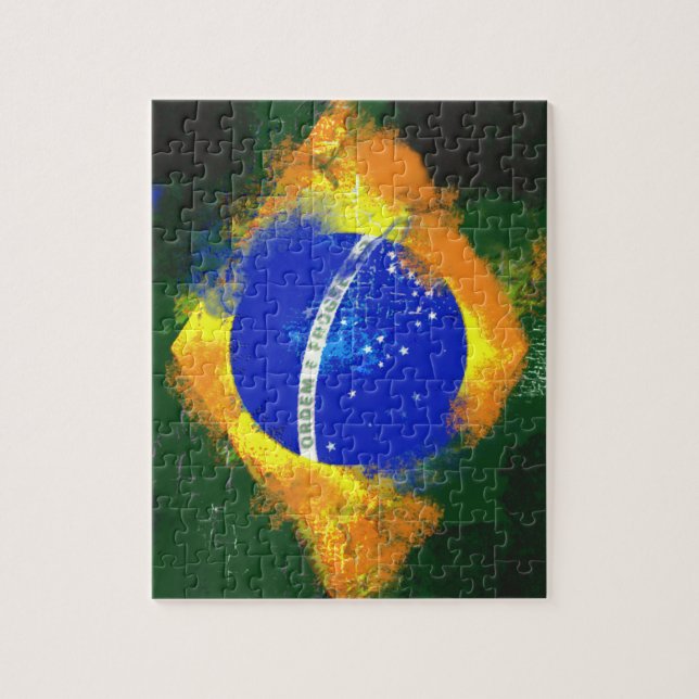 BR Brasilianische Flagge Puzzle (Vertikal)