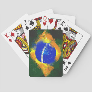 BR Brasilien-Brasilianerflagge Spielkarten