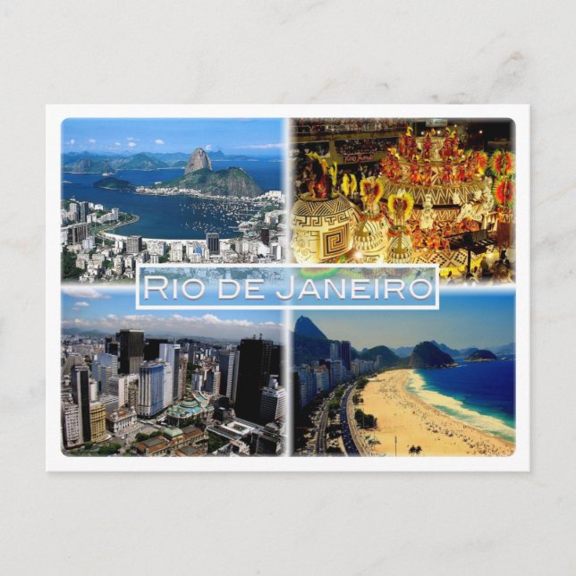 BR Rio de Janeiro - Strand Botafogo - Karneval - Postkarte (Vorderseite)