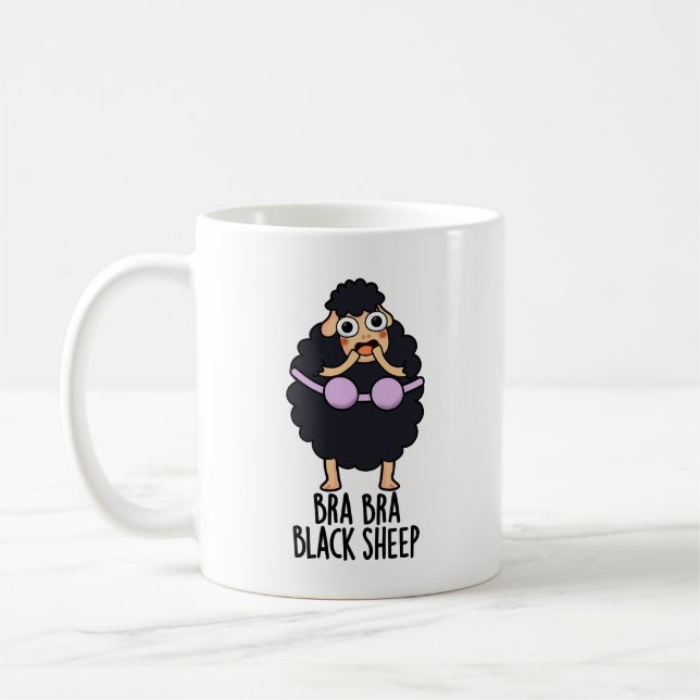 Bra-bra Black Sheep Funny Animal Puff Kaffeetasse (Links)