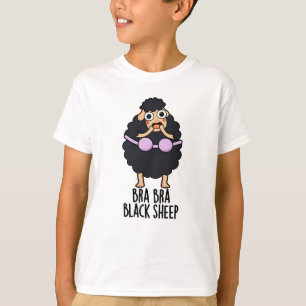 Bra-bra Black Sheep Funny Animal Puff T-Shirt