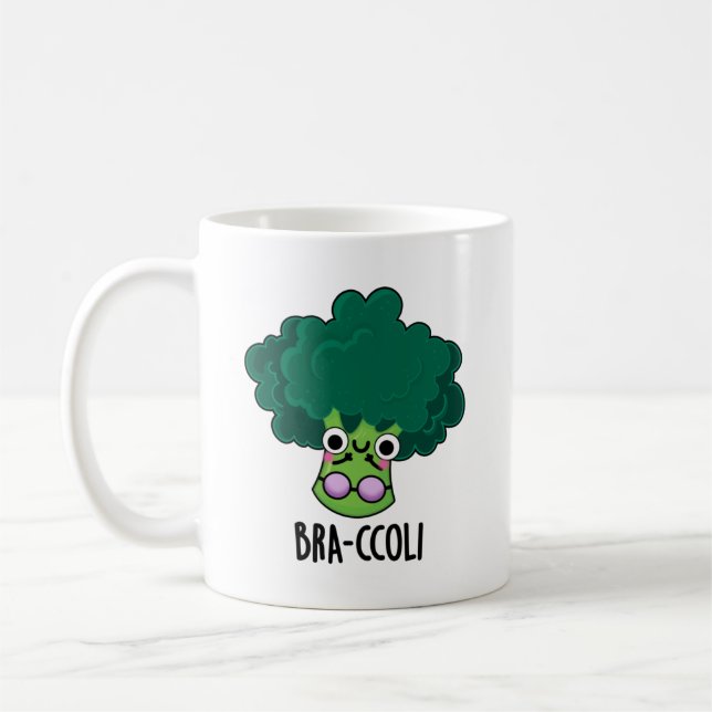 Bra-ccoli Funny Veggie Broccoli Bra Pun Kaffeetasse (Links)