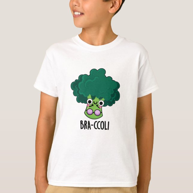 Bra-ccoli Funny Veggie Broccoli Bra Pun T-Shirt (Vorderseite)