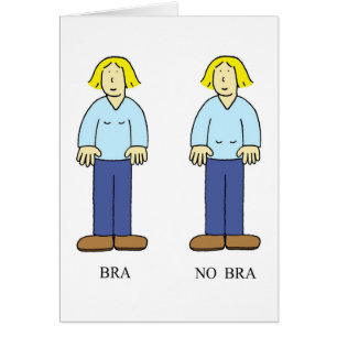 Bra No Bra Aging Spaß Cartoon