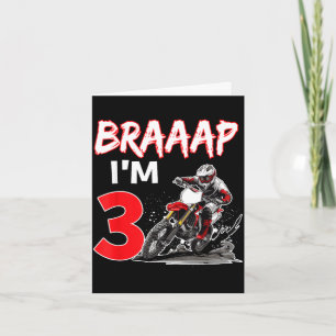 Braaap 3 Jahre alter Motocross Dirt-Biker 3. Karte