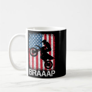 Braaap Vintage USA Amerikanische Flagge T-Shirt Mo Kaffeetasse