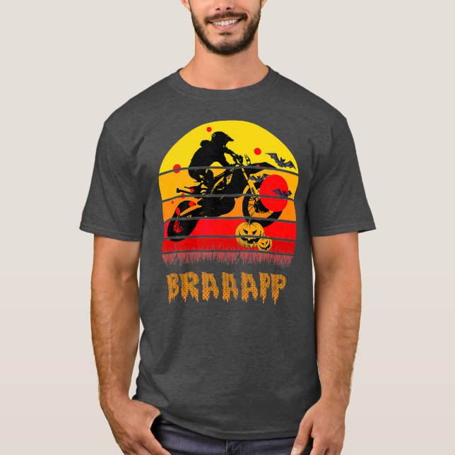Braaapp Funny Vintag Motocross Geschenk T-Shirt (Vorderseite)