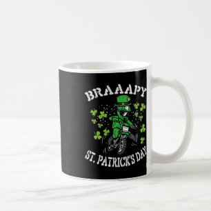 Braaapy St. Patrick's Day Motocross Dirt Bike Männ Kaffeetasse