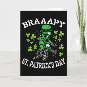 Braaapy St. Patrick's Day Motocross Dirt Bike Männ Karte