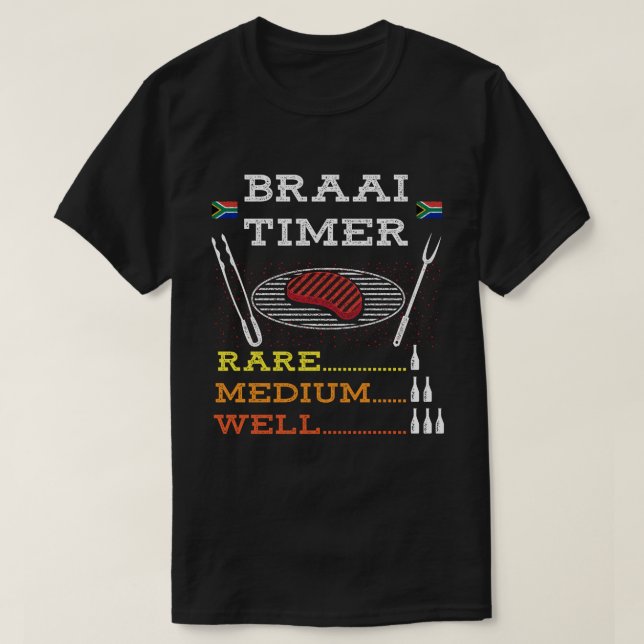 Braai Timer African GRILLEN T-Shirt (Design vorne)