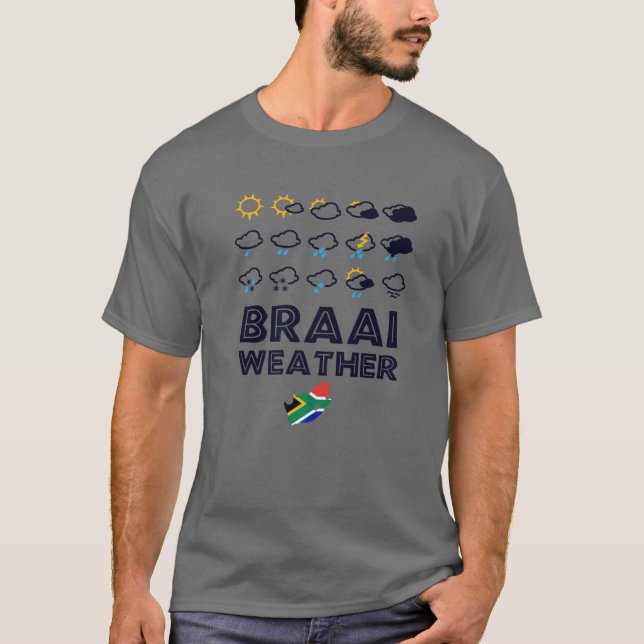Braai Weather Funny South Africa Family GRILLEN T-Shirt (Vorderseite)