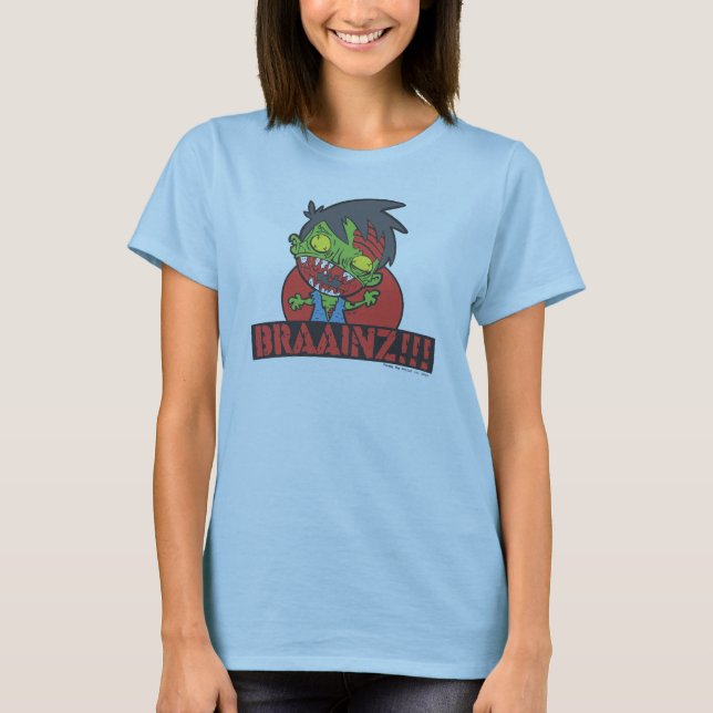 BRAAINZ!!! Zombie-Shirt (Frauen, andere Farben) T-Shirt (Vorderseite)