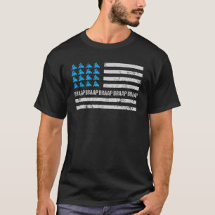 Braap Brap Quad Us Flag T-Shirt