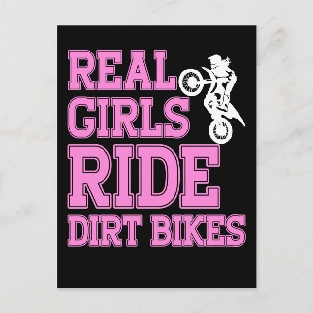 Braap Geschenke Frauen Motorrad-Motocross Dirt Bik Postkarte (Vorderseite)