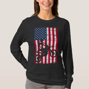 Braap Motor Bike American Flag T-Shirt