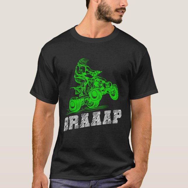 Braap Quad Biker ATV 4 Wheeler Funny Brap Quad Men T-Shirt (Vorderseite)
