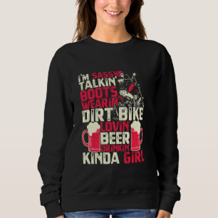 Braap wie ein Mädchen ein sanftes Dirt Fahrrad und Sweatshirt