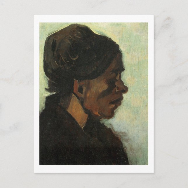 Brabant Peasant Woman Dark Cap, Vincent van Gogh Postkarte (Vorderseite)