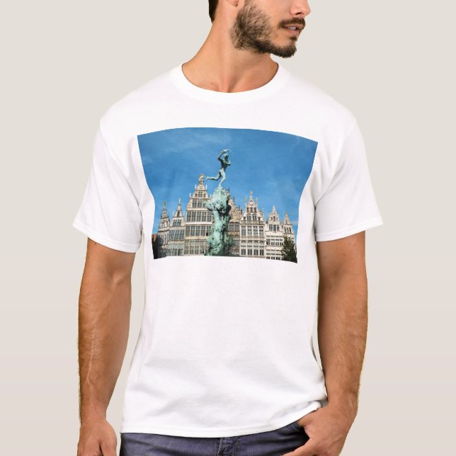 Brabo Fountain Grote Markt Antwerpen Belgien T-Shirt (Vorderseite)
