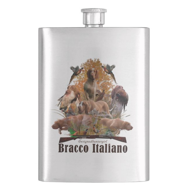 Bracco Italiano Flask Flachmann (Vorderseite)