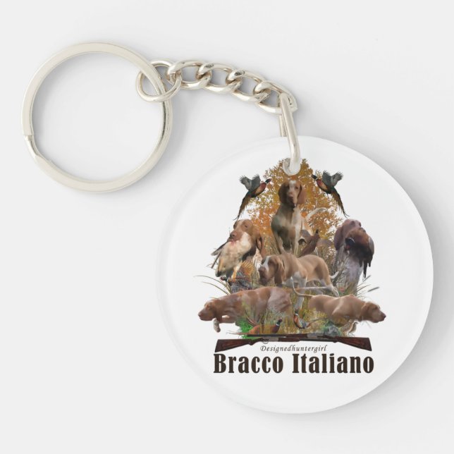 Bracco italiano Tapisserie Kissen Trivet squar Schlüsselanhänger (Vorderseite)