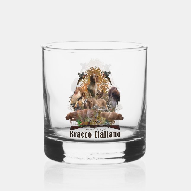 Bracco italiano whiskyglas (Vorderseite)