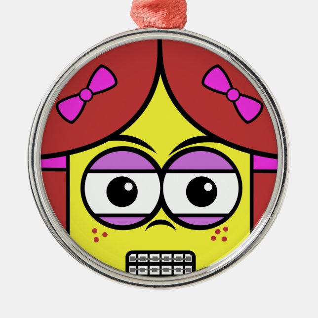 Brace Face Silbernes Ornament (Vorne)