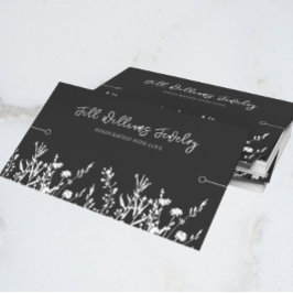 Bracelet Display Card ・ Monochrome Wildblumen