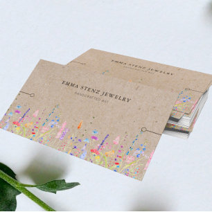 Bracelet Display Card ・ Rustikale Kraft-Wildblumen