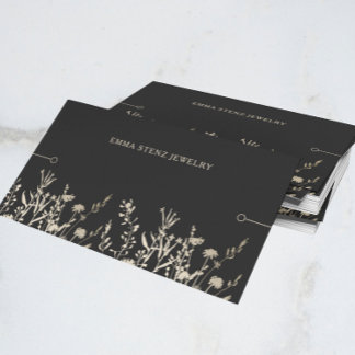Bracelet Display Card ・ Rustikale Wildblumen Gold