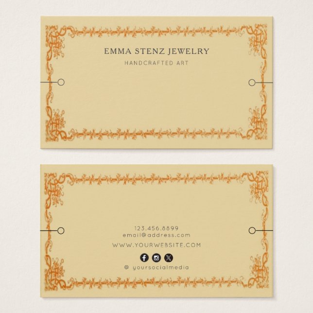 Bracelet Display Card ・ Vintages Retro-Ephemera (Vorne & Hinten)