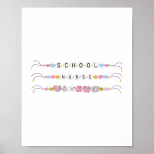Bracelet Nurve Back to School Life Niedlich Team f Poster