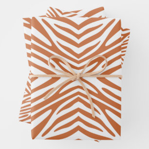 Braches Neutrales Zebra Geschenkpapier Set